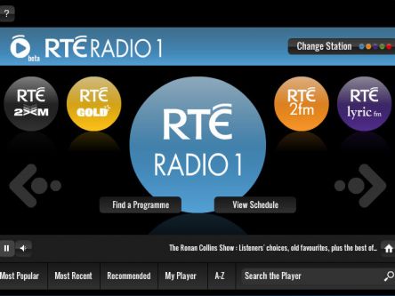RTÉ launches Radio Player web service and mobile app