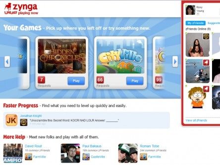 Zynga’s online gaming platform is now live