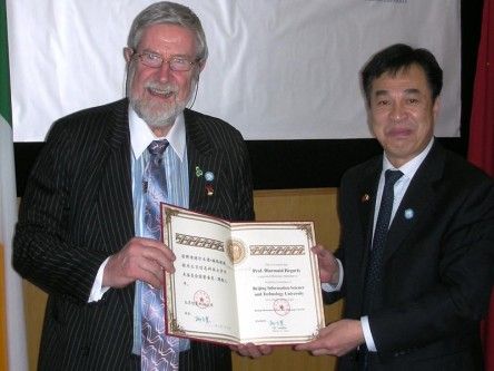 Irish academic awarded honorary professorship in China