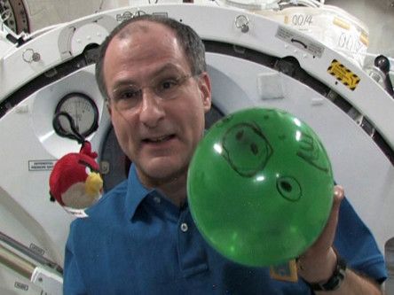 NASA astronaut takes Angry Birds to space