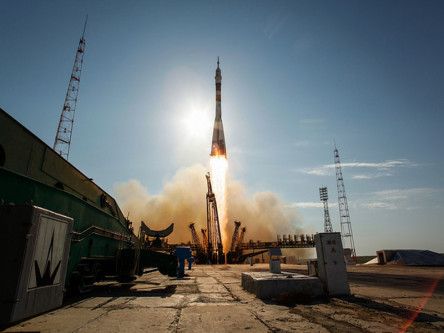 Soyuz astronauts blast off for International Space Station