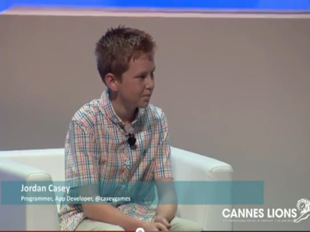12-year-old app developer Jordan Casey takes the stage at Cannes Lions (video)