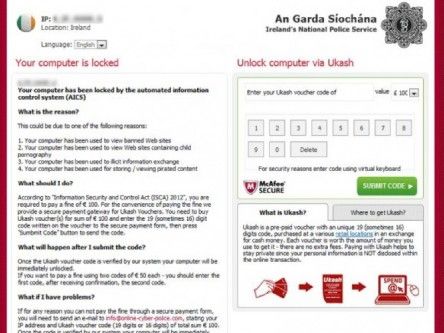 Gardaí warn of ransomware scam