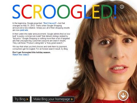 Bing goes on the attack, warning users not to get ‘Scroogled’