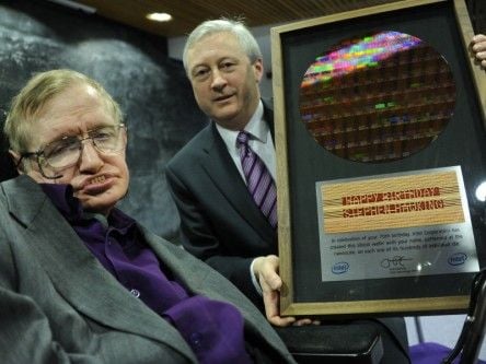 Intel marks Hawking’s birthday with custom 300mm silicon wafer