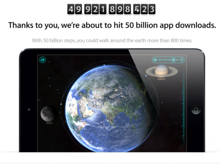 Apple hurtles towards 50bn app download milestone
