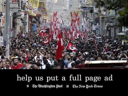 Turkish protesters use Indiegogo to crowdfund full-page ad in New York Times