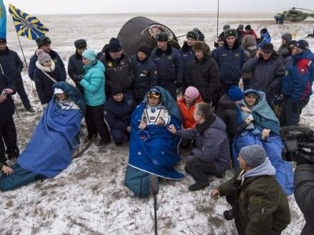 International Space Station trio steppe back down to Earth