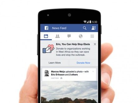 Facebook unveils new button that allows users to easily donate to Ebola fight