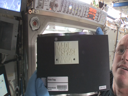 First object 3D printed in space made aboard ISS