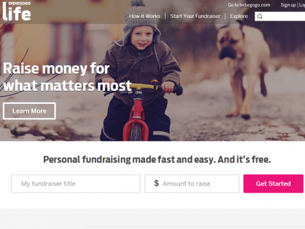 Indiegogo Life now allows fundraising for charitable causes