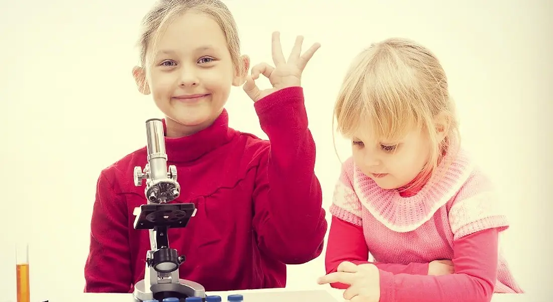 Children doing a biology test