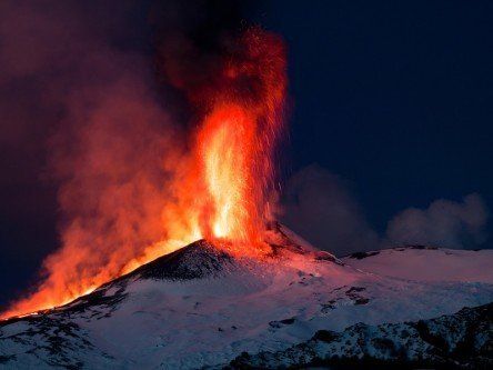 Mount Etna erupts onto Google Maps, capturing the summit