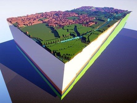 Minecraft used to recreate UK towns and countryside