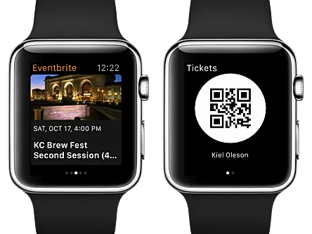 Eventbrite brings ticketing to Apple Watch, Android Wear and Pebble