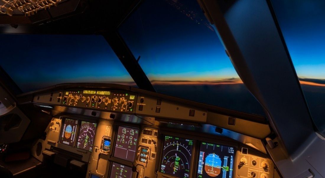 Qatar Airways aircraft cockpit