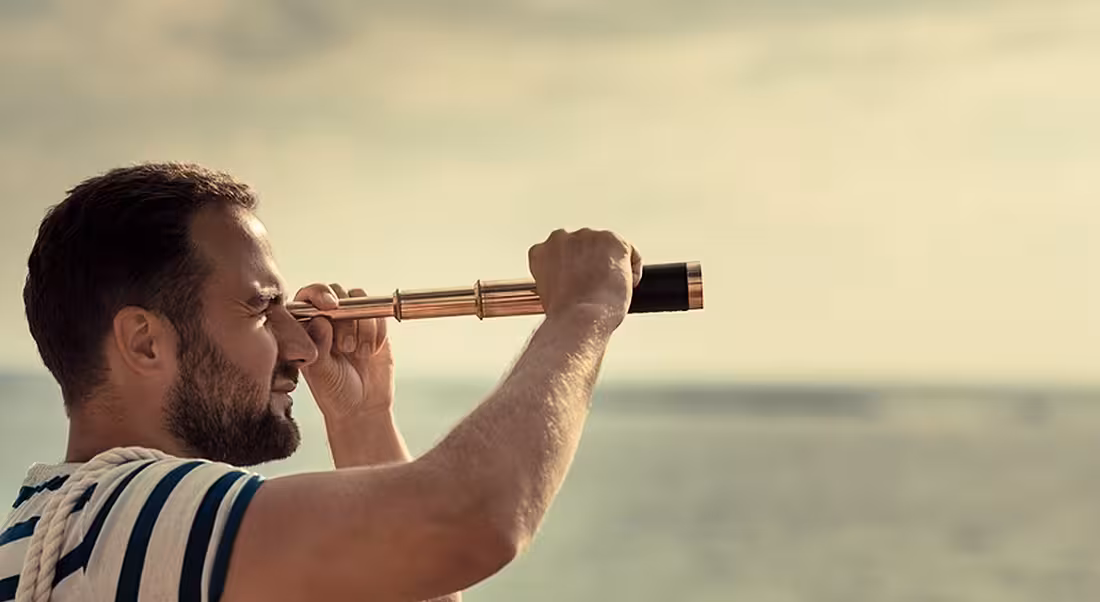 New job: man with telescope