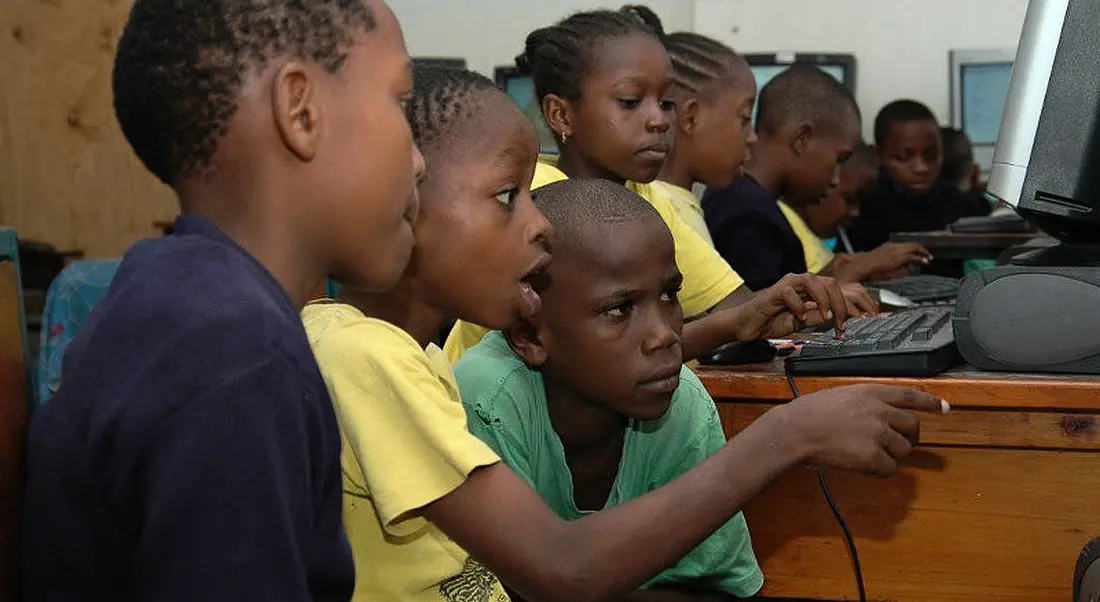 Students in Mji Swan Salama Children's Home, an iMlango school in Kenya - image via Camara Education