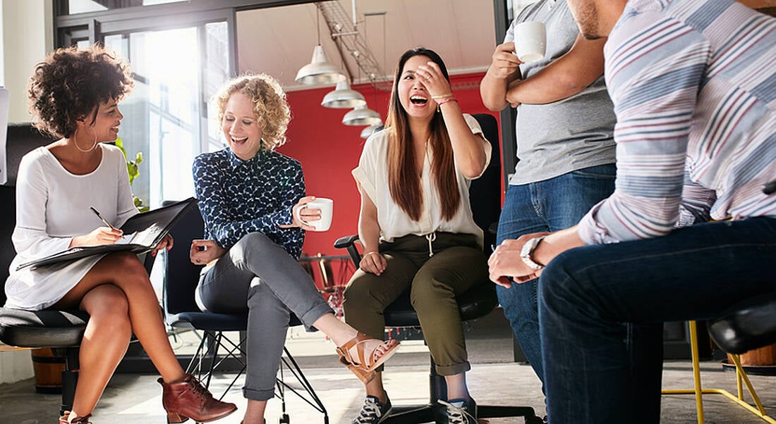 Culture: coworkers laughing