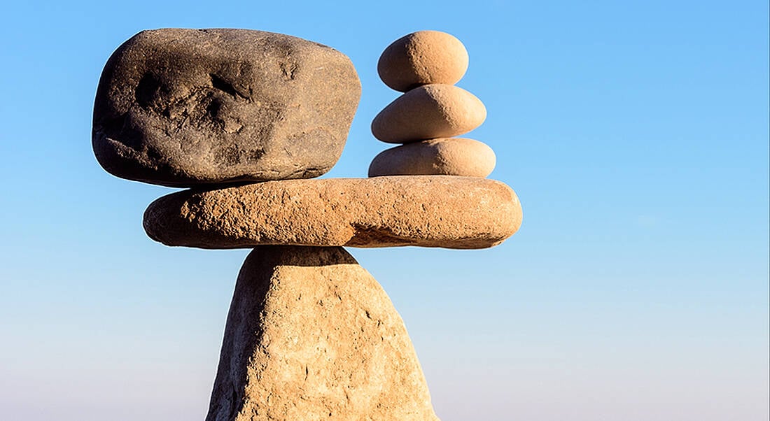 Work-life balance: balancing rocks