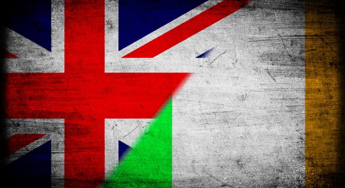 Brexit: Irish and UK flags