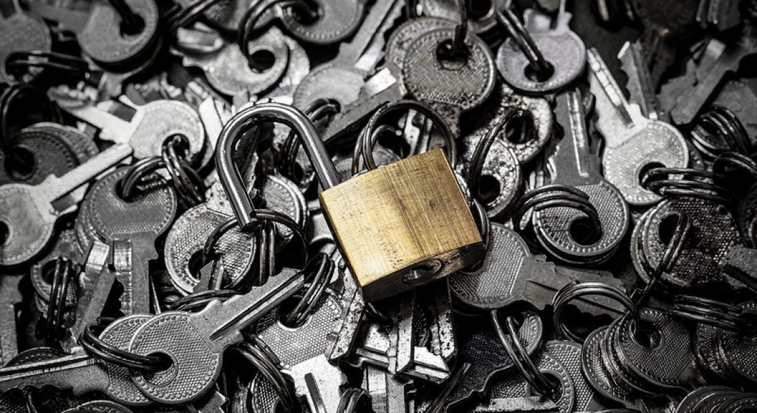 Cybersecurity Intel lock and keys