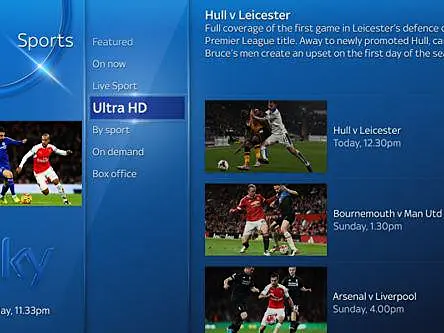 Sky to launch Ultra HD just in time for the Premier League kick-off