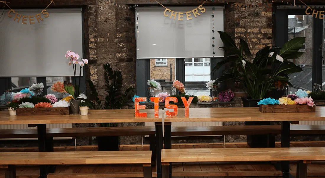 Etsy sign in Dublin office