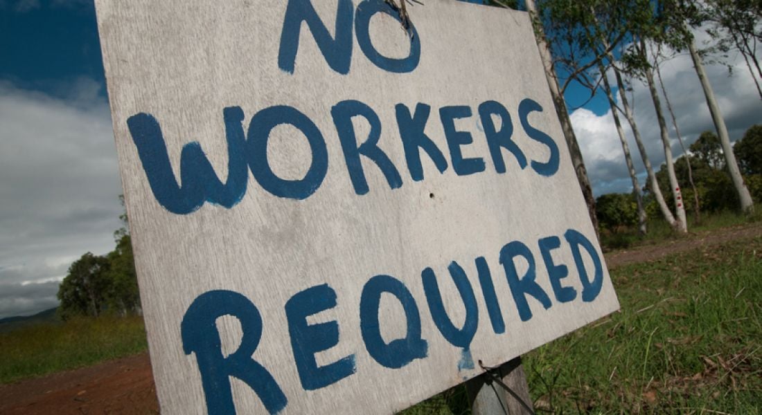 Jobs: No workers required sign