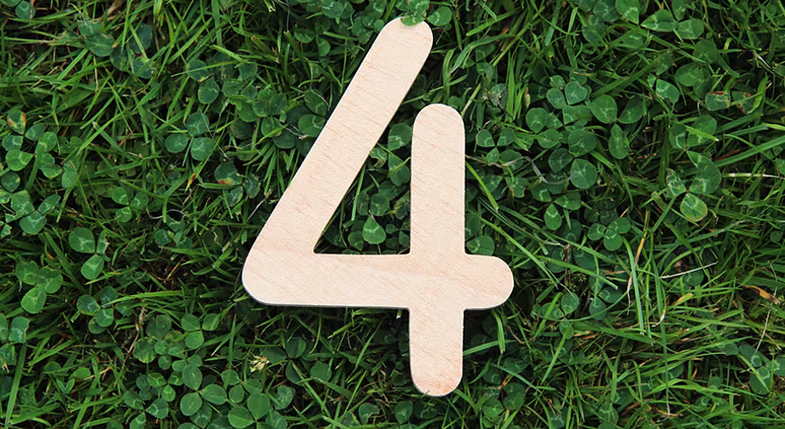 Data management jobs: figure four on clover background