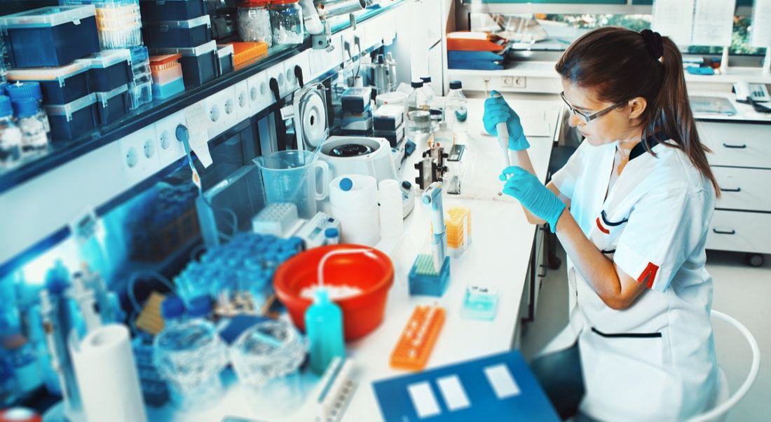 Young female scientist