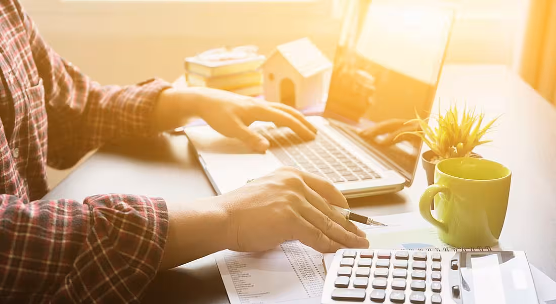 Fintech industry on a laptop