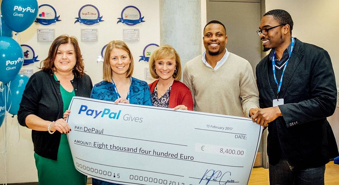 PayPal Gives cheque ceremony