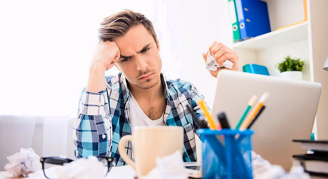 Frustrated HR managing trying to write job advert