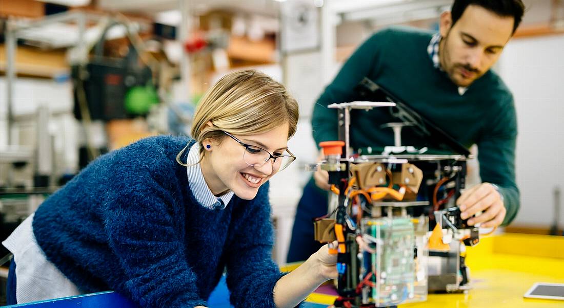 Woman working in AI development