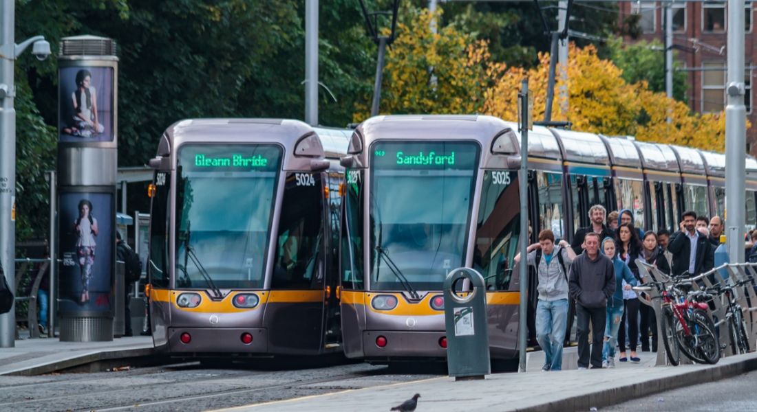 Luas Stop at St Stephen’s Green, Dublin, near where the new EMEA headquarters of cloud data company Segment are based. Image: Roy Harris / Shutterstock