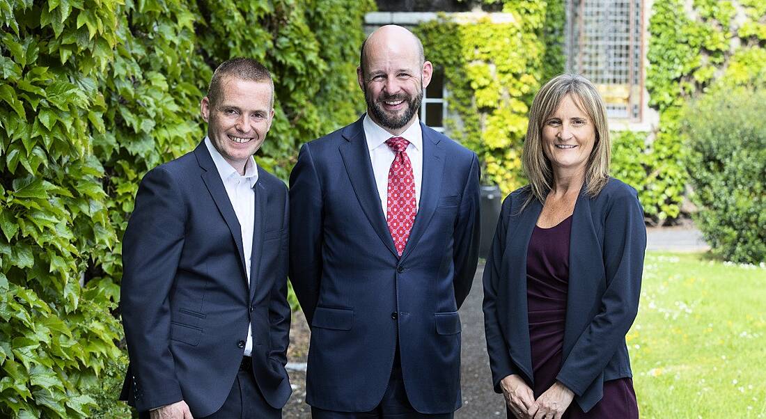 From left: John Spencer, Centaur; Professor Philip Nolan, president, Maynooth University; Karen Malone, Centaur. Image: Centaur