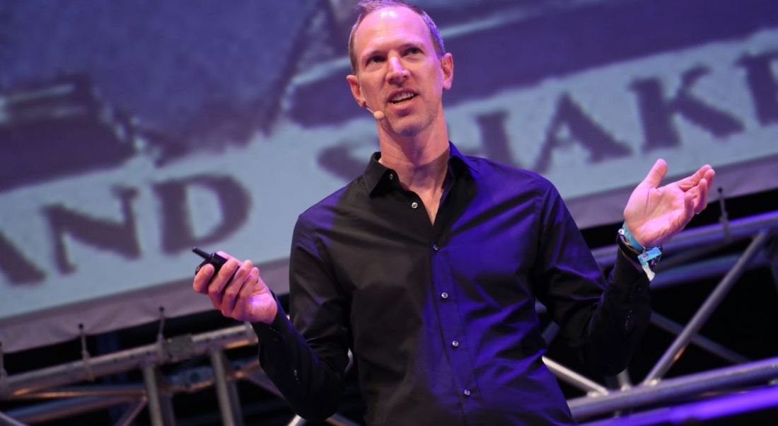 Tim Leberecht speaking at Inspirefest 2018.