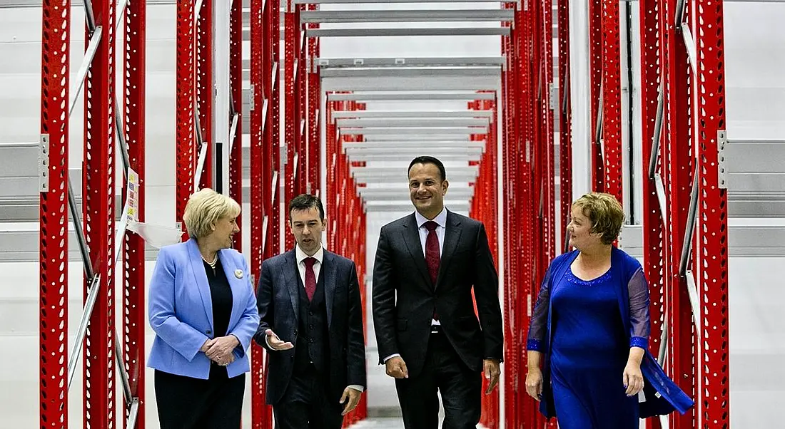 From left: Minister for Business, Enterprise and Innovation Heather Humphreys TD, Micheal McArdle, Managing Director and CEO of McArdle Skeath, Taoiseach Leo Varadkar and Siobhan McArdle, director of McArdle Skeath.