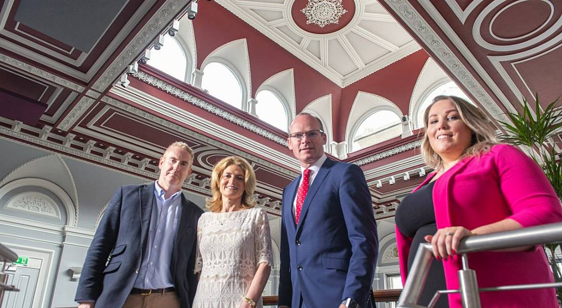 Pictured were: Joel Crouch, Eventbrite general manager UK & Ireland; IDA executive director Mary Buckley; Tánaiste Simon Coveney, TD; and Amanda Darmody Eventbrite site lead, Cork. Image: Michael Mac Sweeney/Provision