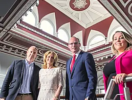 Picture shows Minister Humphreys with James Finnegan eBecs and Victoria McKenzie, IDA.