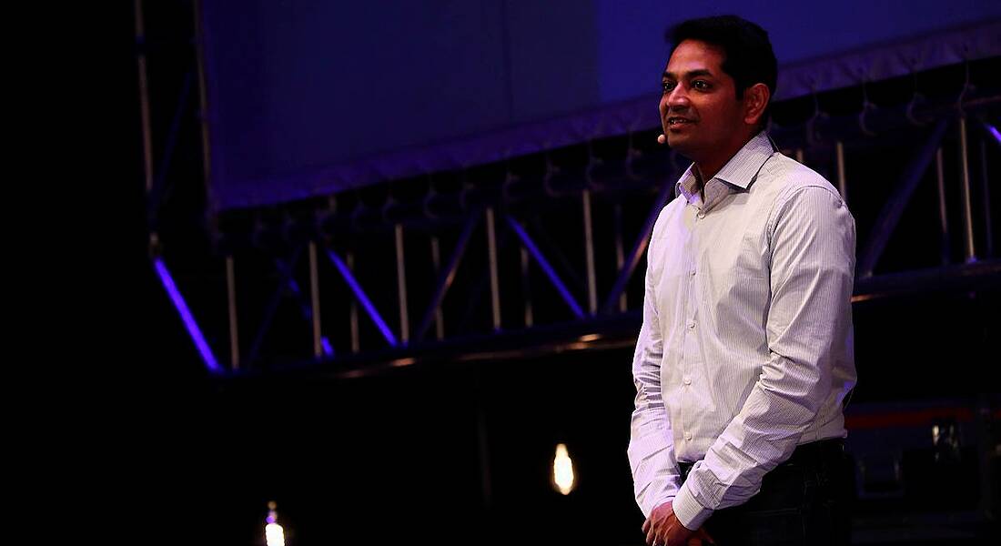 Rajeev Behera, founder and CEO of Reflektive speaking at Inspirefest 2018
