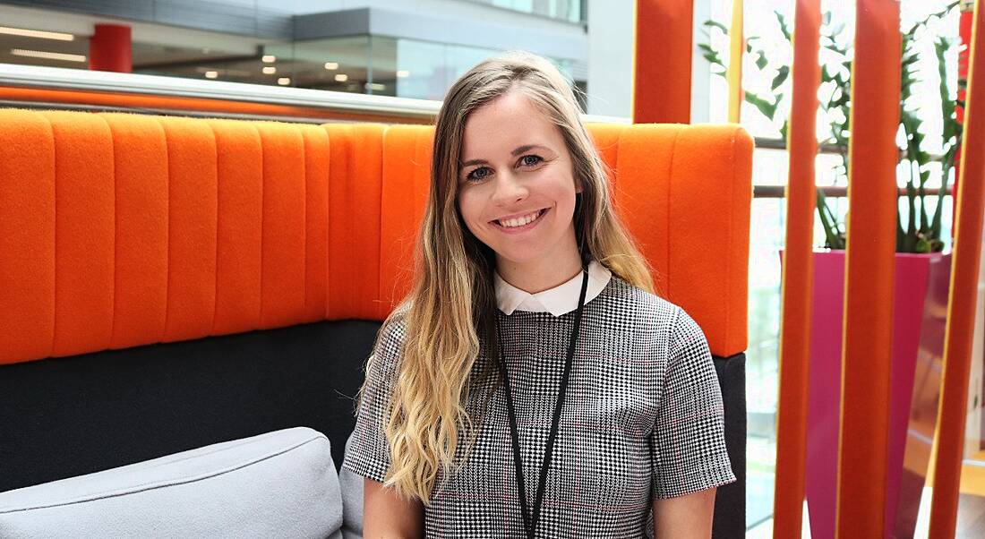 Katie O’Riordan, an intern at PwC. Image: PwC