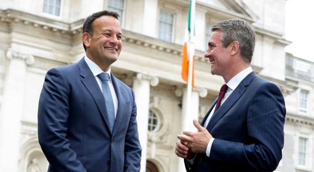 Pictured: An Taoiseach Leo Varadkar with EY managing partner Frank O’Keeffe. Image: Mark Maxwell