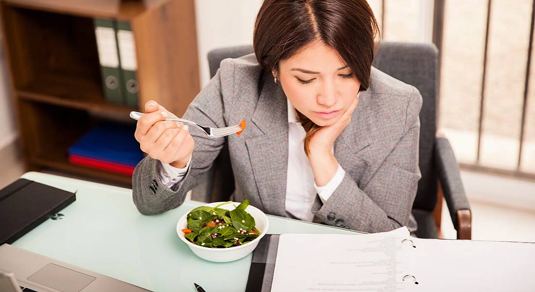 Eating at your desk, one of many bad habits at work