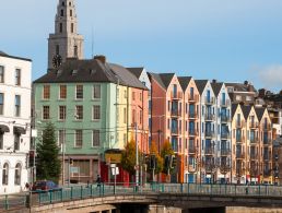 Photo of Dublin's grand canal banks.