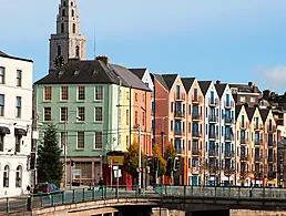 Photo of Dublin's grand canal banks.