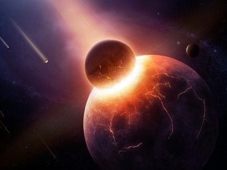 Collision with Mars-like planet may have spawned life on Earth