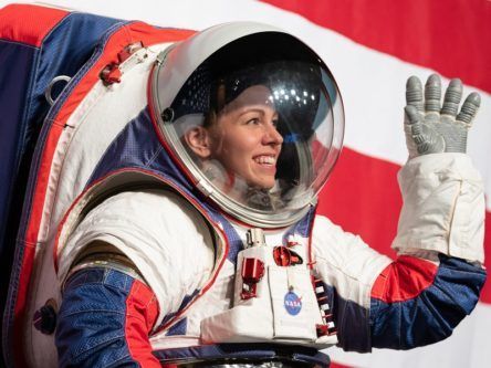 NASA’s big reveal shows spacesuits to be worn by first woman on the moon