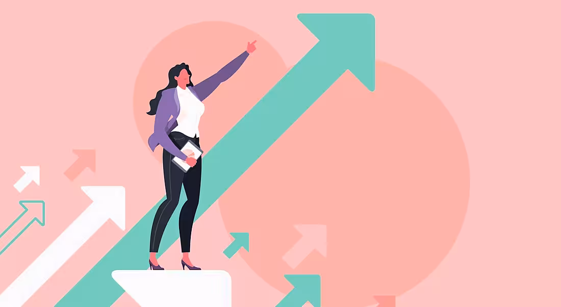 A career woman is propelled forward in her role by upskilling and education.